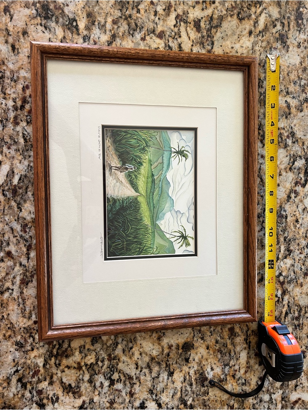 Signed Hawaiian Tropical Watercolor Wall Art - Picture 7 of 10